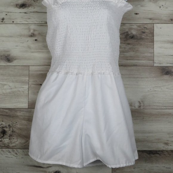 Derek Heart* Women's Smock Top Sleeveless Ruffled Strap Romper~ Size Medium - Picture 2 of 12